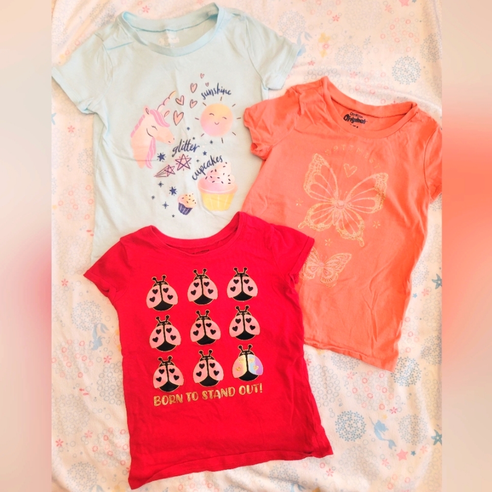 Bundle of 3pcs Girls Shirts Childrens Place & OshKosh Originals